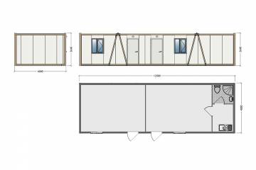 konteyner yatakhane plan