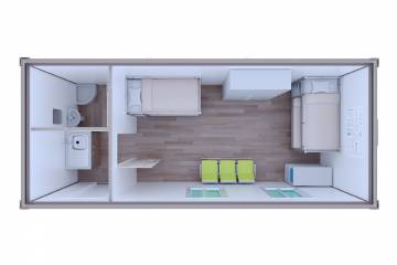 işçi yatakhanesi 3d