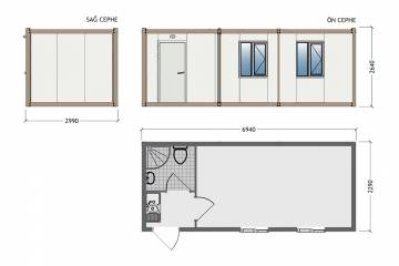 işçi yatakhanesi plan
