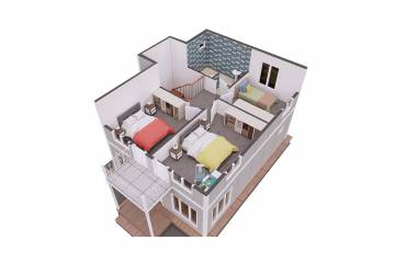 çelik konstrüksiyon villa 3d