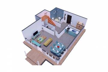 çelik konstrüksiyon villa 3d 1