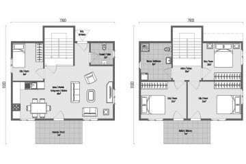 prefabrik villa plan