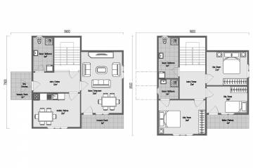 prefabrik villalar plan