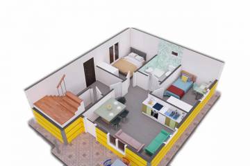 çelik konstrüksiyon ev 3d 1