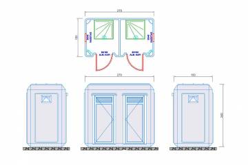 Seyyar Tuvalet ve Duş  plan