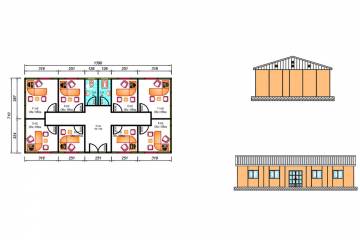 prefabrik büro plan