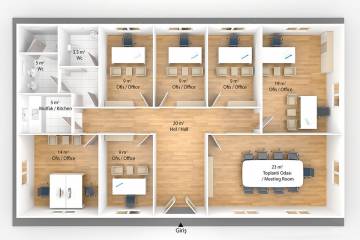 prefabrik ofisler 3d