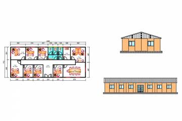 prefabrik büro plan