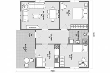 prefabrik konut plan