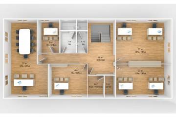 prefabrik satış ofis 3d