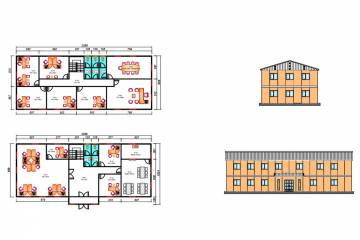 prefabrik büro plan