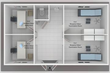 prefabrik hastane 3d