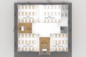 prefabrik okul projeleri plan