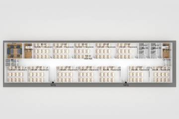 prefabrik öğrenci yatakhanesi plan