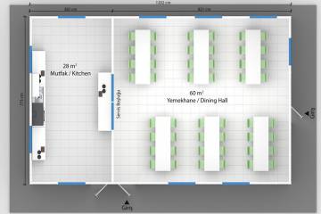 Prefabrik Dükkan plan