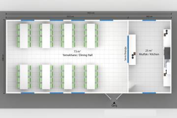 prefabrik yemekhane 3d