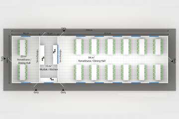 prefabrik yemekhane 3d