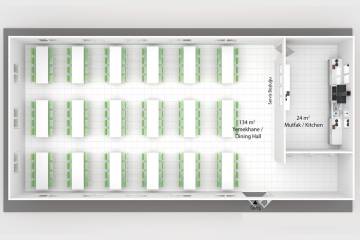prefabrik yemekhane plan