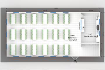 prefabrik yemekhane 3d