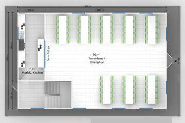 prefabrik yemekhane plan