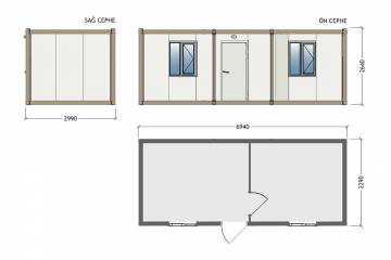 inşaat konteyneri plan