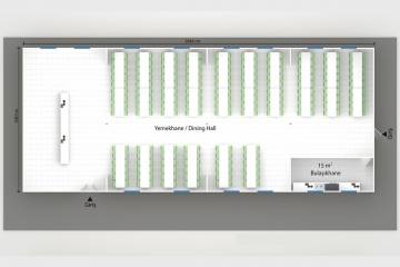 prefabrik restaurant 3d plan