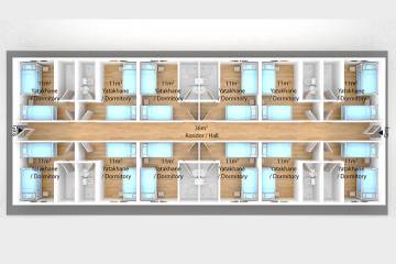 prefabrik yatakhane 3d