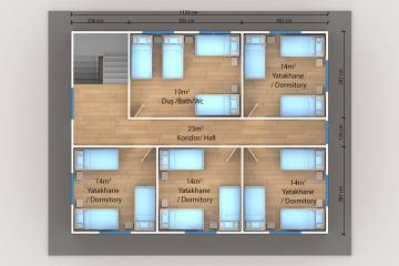 Prefabrik Butik Otel 3d