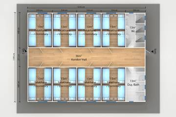 prefabrik yatakhane plan