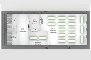 İnşaaprefabrik şantiye binaları 3d plantlarda Yatıp Kalkma