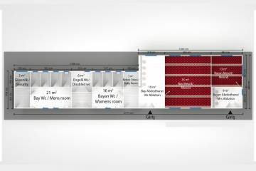 prefabrik işçi koğuşu plan