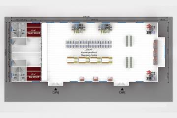 Prefabrik Alışveriş Merkezi plan